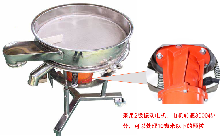 高頻篩特點(diǎn)：框體加高可防止?jié){液往外飛濺；加擋料板可加快排料，提高篩分效率