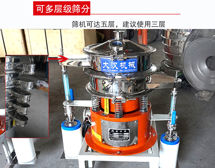 氣體波阿虎振動篩篩機可達五層，三層較為常用